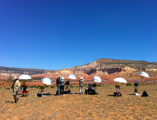 Plein air oil painting workshop in Abiquiu New Mexico